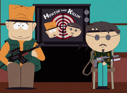 ned and jimbo on their show, huntin and killin